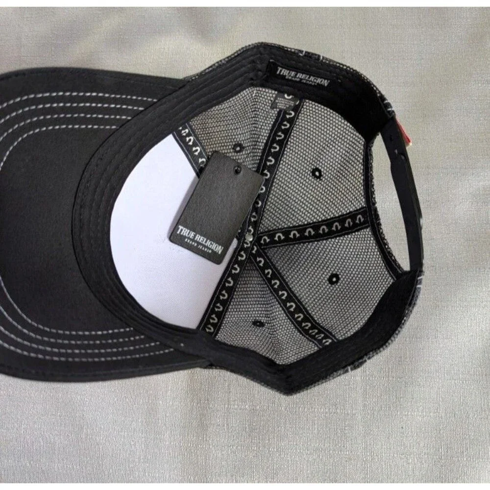 True Religion Buddha World Tour Logo Mesh Trucker Hat NEW!